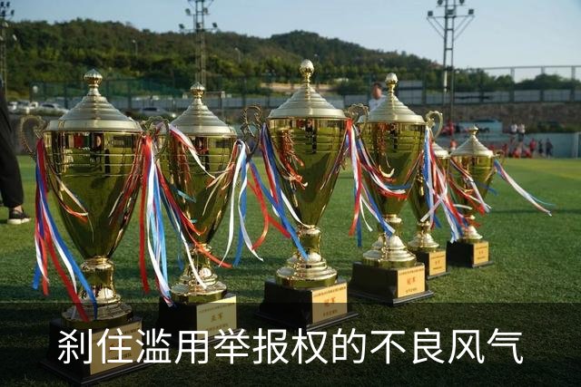 刹住滥用举报权的不良风气